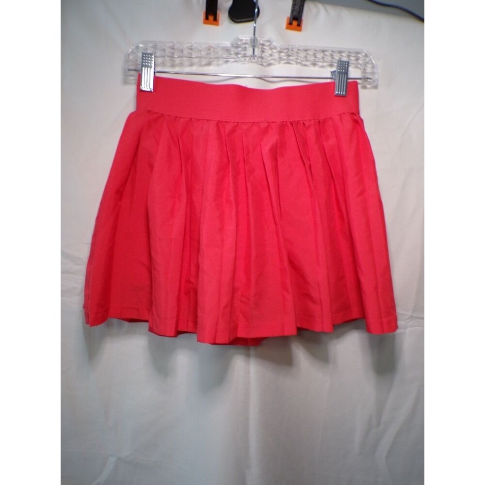 Athletic Works Girls Red Flare Skirt Short Ruffled Athletic Casual L
